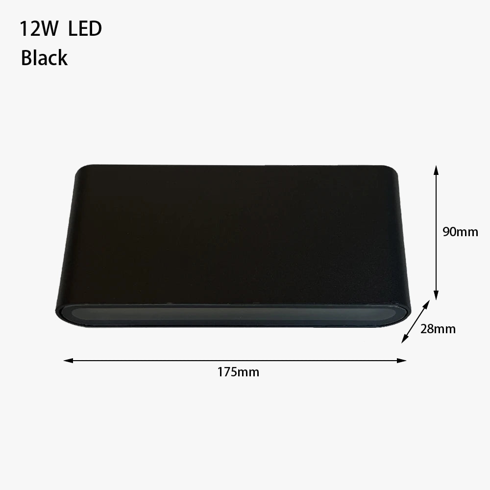 applique murale led moderne étanche luminaire décoratif intérieur extérieur aluminium