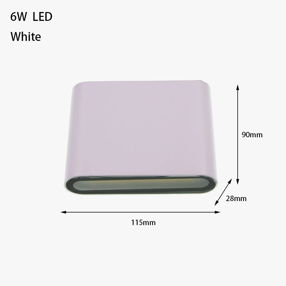 applique murale led moderne étanche luminaire décoratif intérieur extérieur aluminium