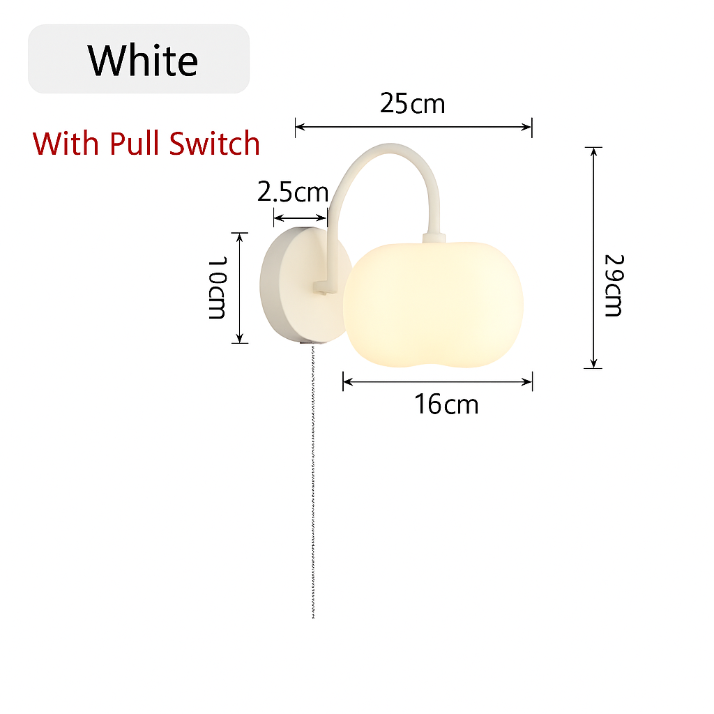 applique murale led modernes avec interrupteur à chaîne