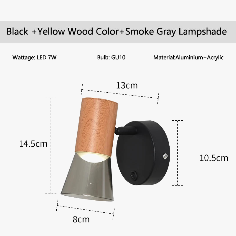 applique murale led modernes avec interrupteur et lampe de chevet