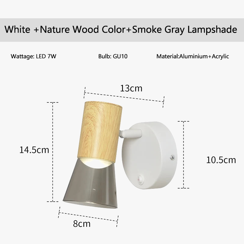 applique murale led modernes avec interrupteur et lampe de chevet