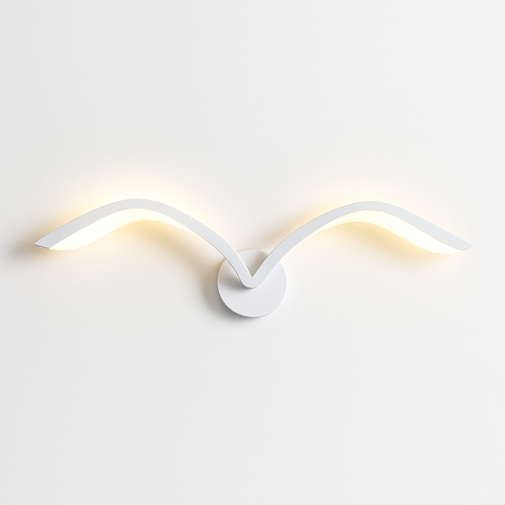 applique murale led modernes en forme de mouette en acrylique