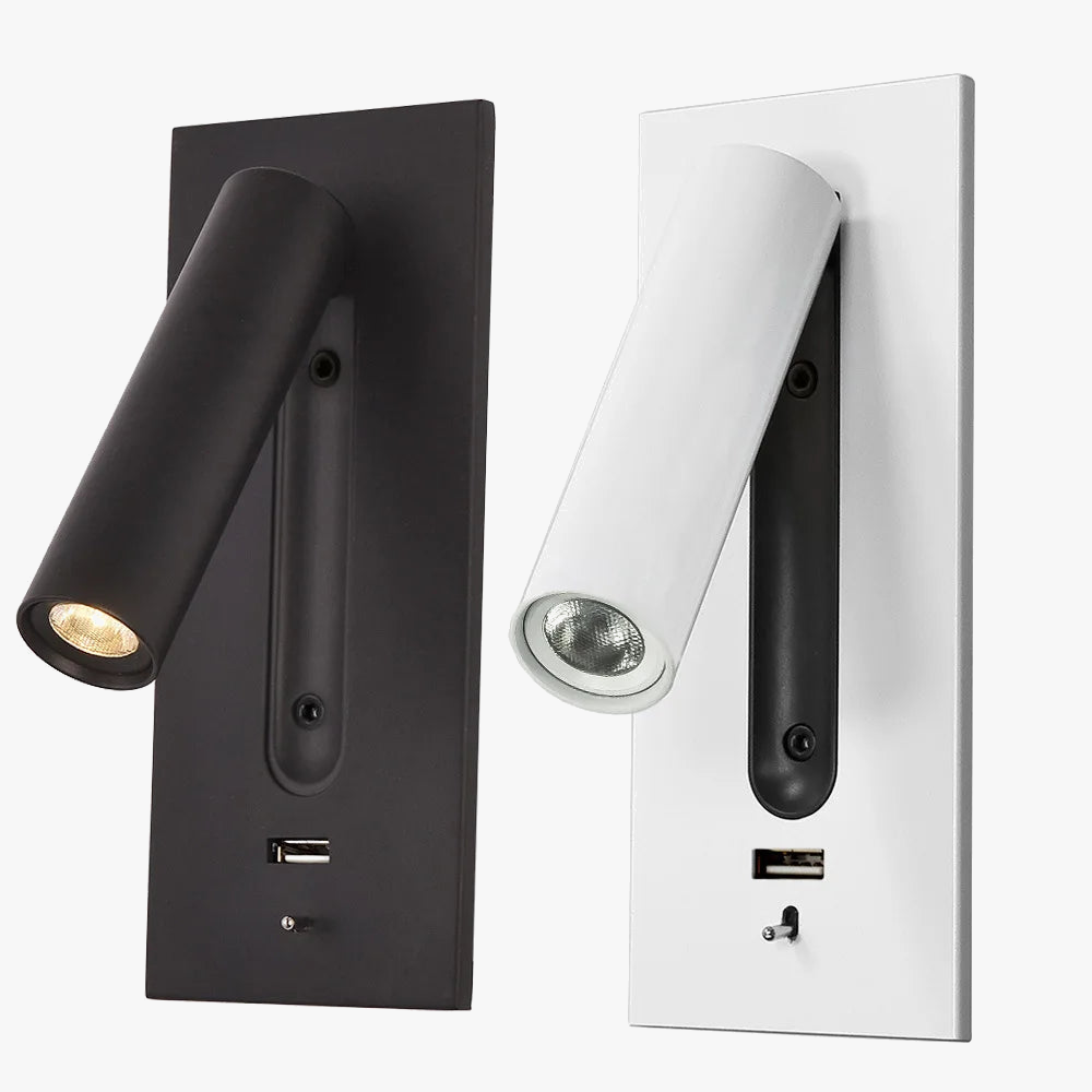 applique murale led multifonction avec chargeur usb intégré