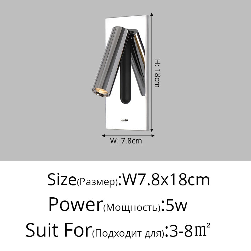applique murale led multifonction avec chargeur usb intégré