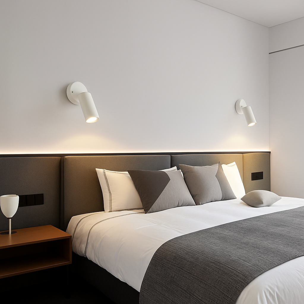 applique murale led nordique double tête rotative pour lecture et étude