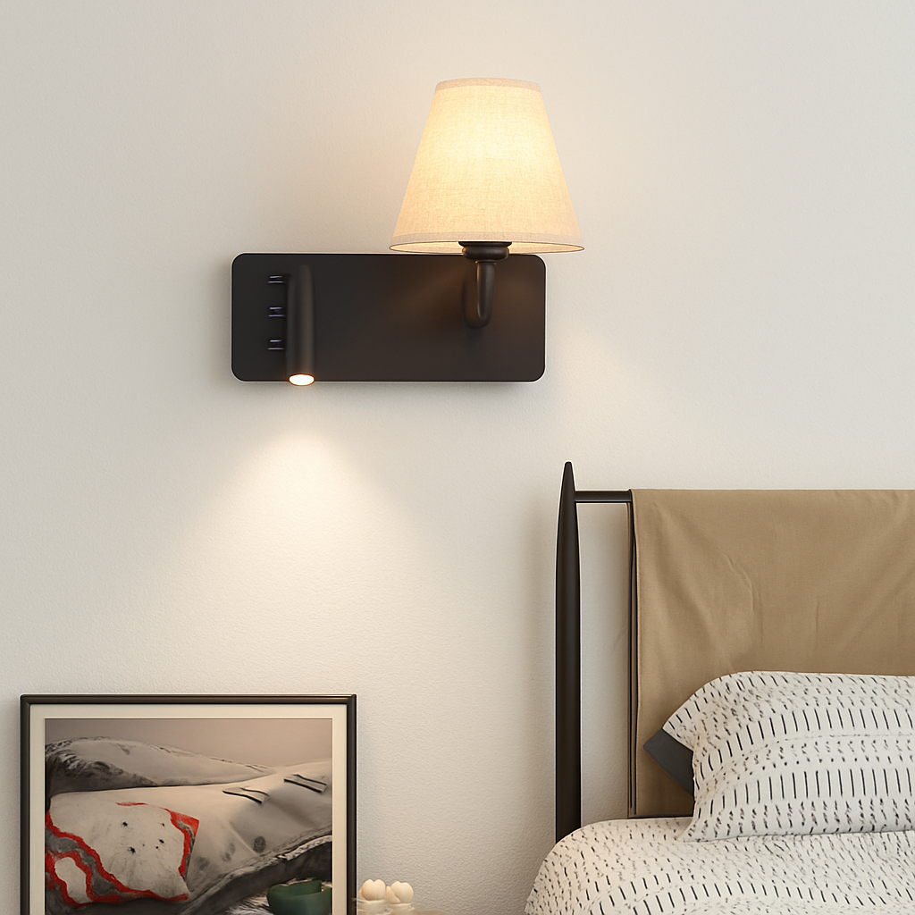 Applique murale LED nordique moderne avec interrupteur USB