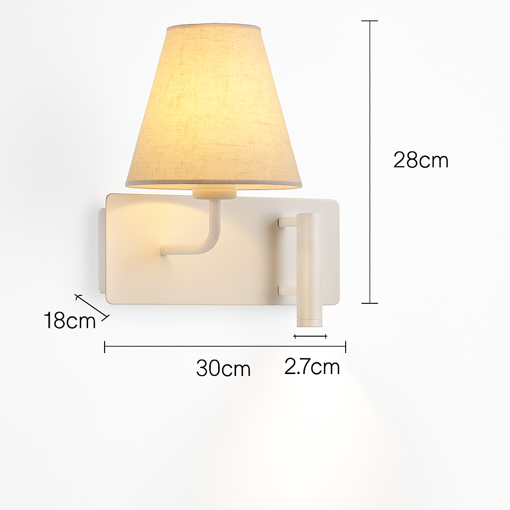 Applique murale LED nordique moderne avec interrupteur USB