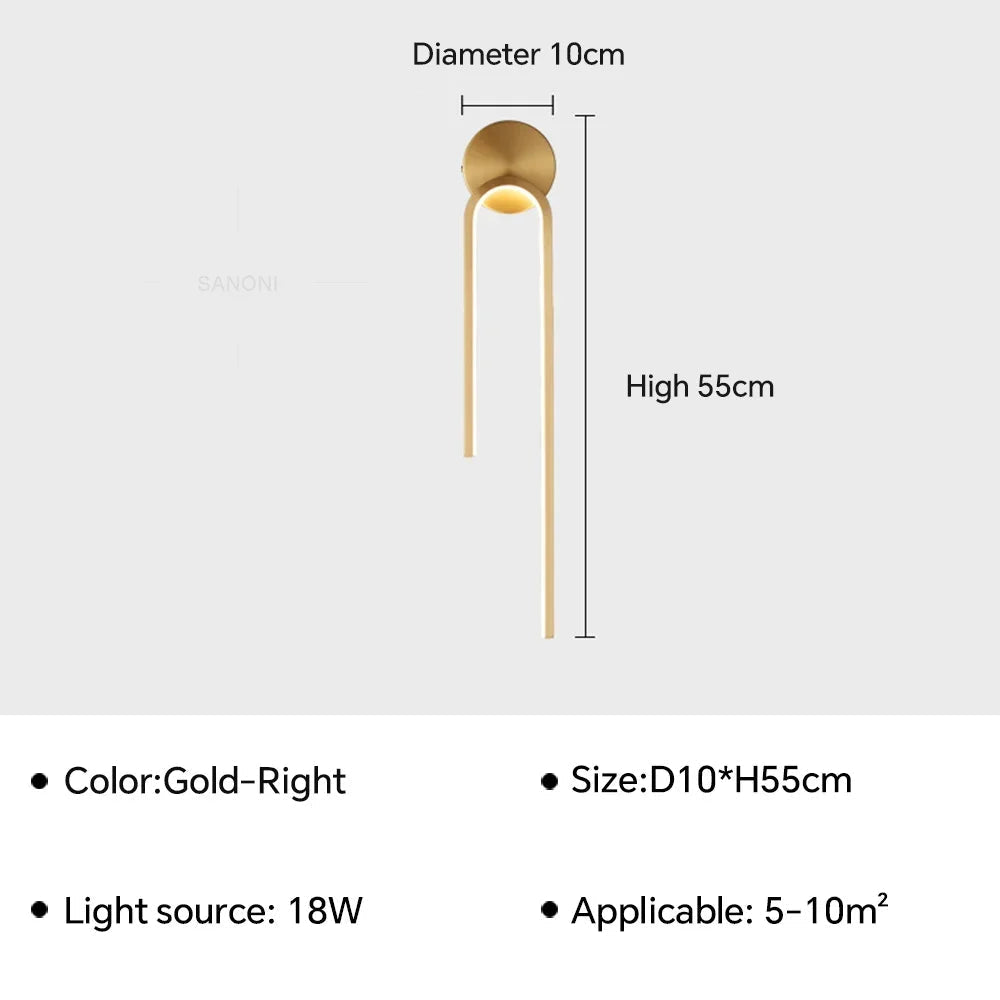 applique murale led nordique pour décoration chambre