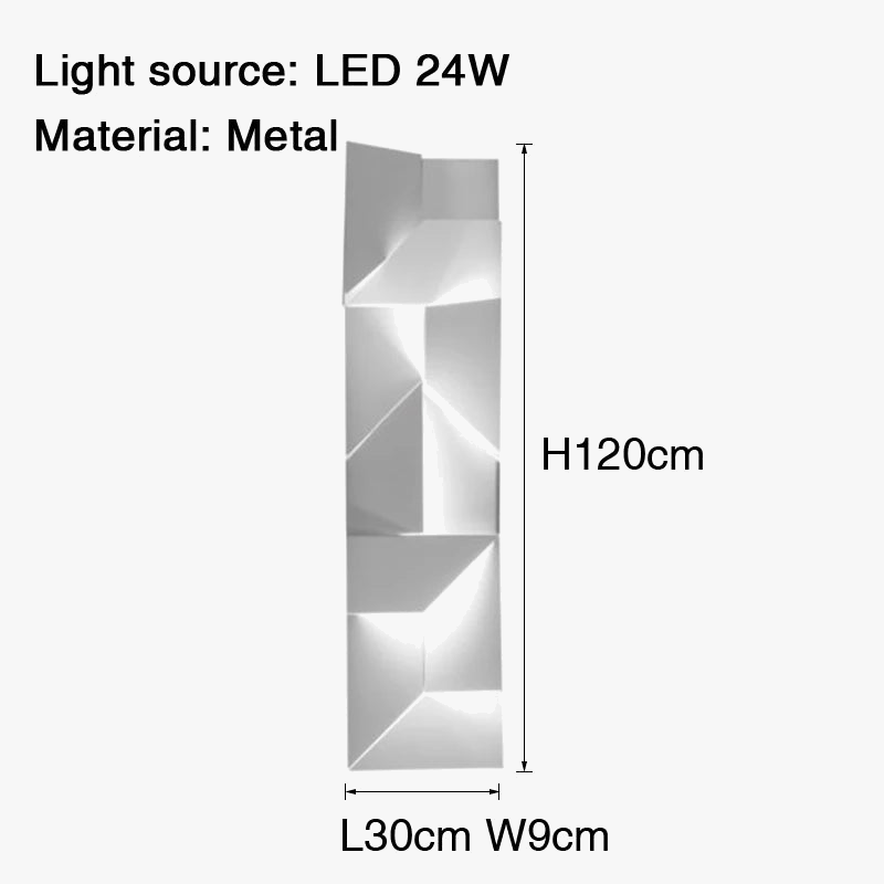 applique murale led ombres éclairage décorations d'allée art