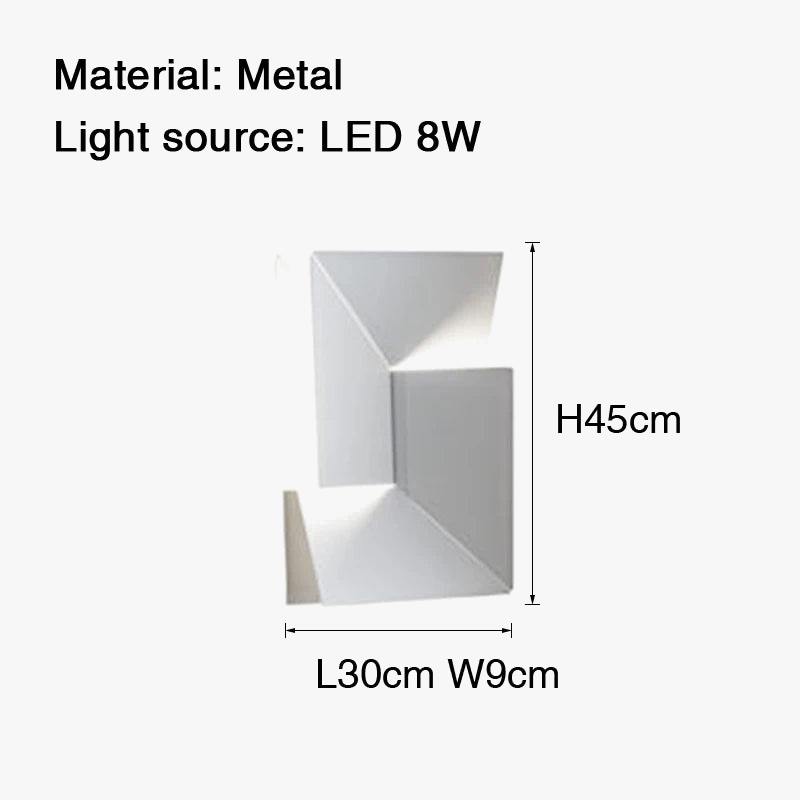 applique murale led ombres éclairage décorations d'allée art