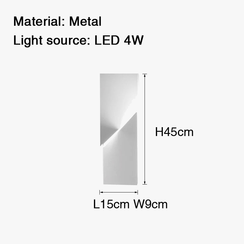 applique murale led ombres éclairage décorations d'allée art