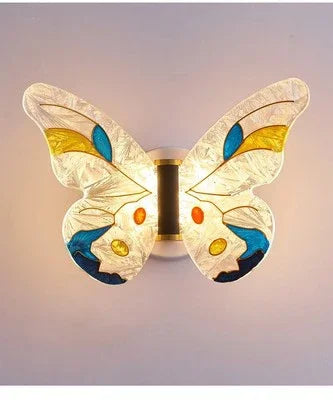 applique murale LED papillon pour chambre d'enfant décoration murale