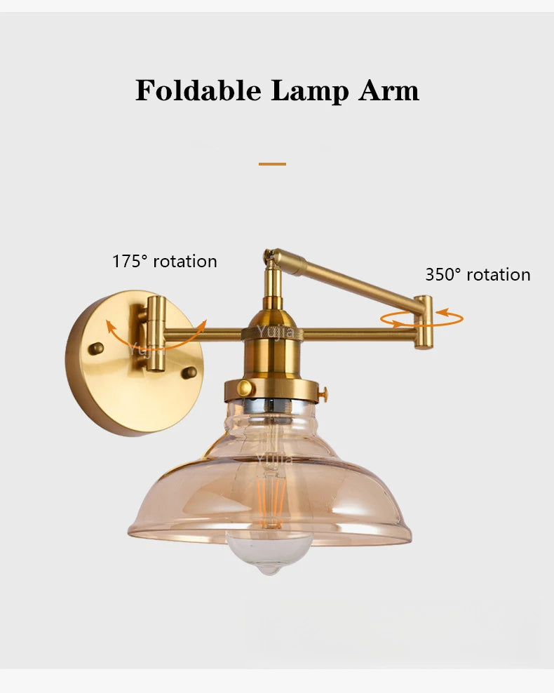 applique murale led pliable écologique avec bras réglable moderne