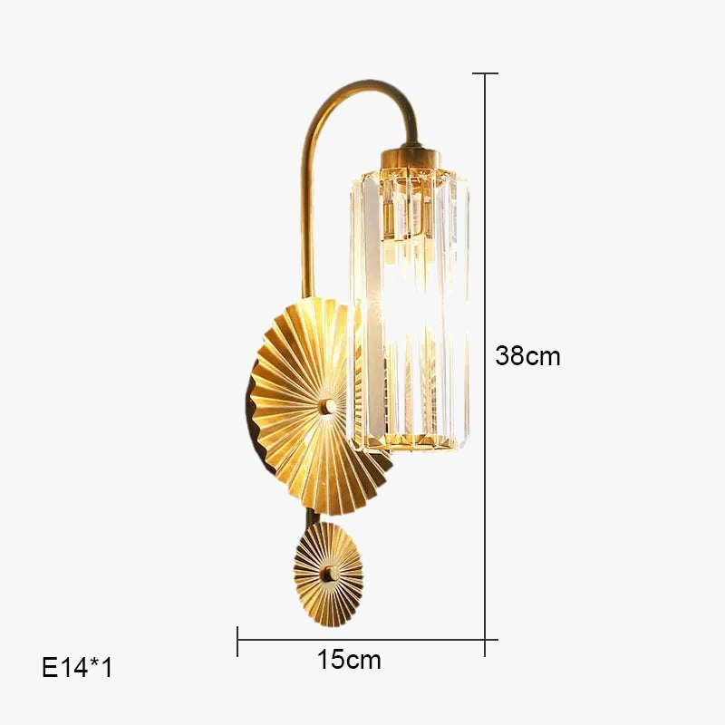 applique murale led post-moderne de luxe en cristal simple