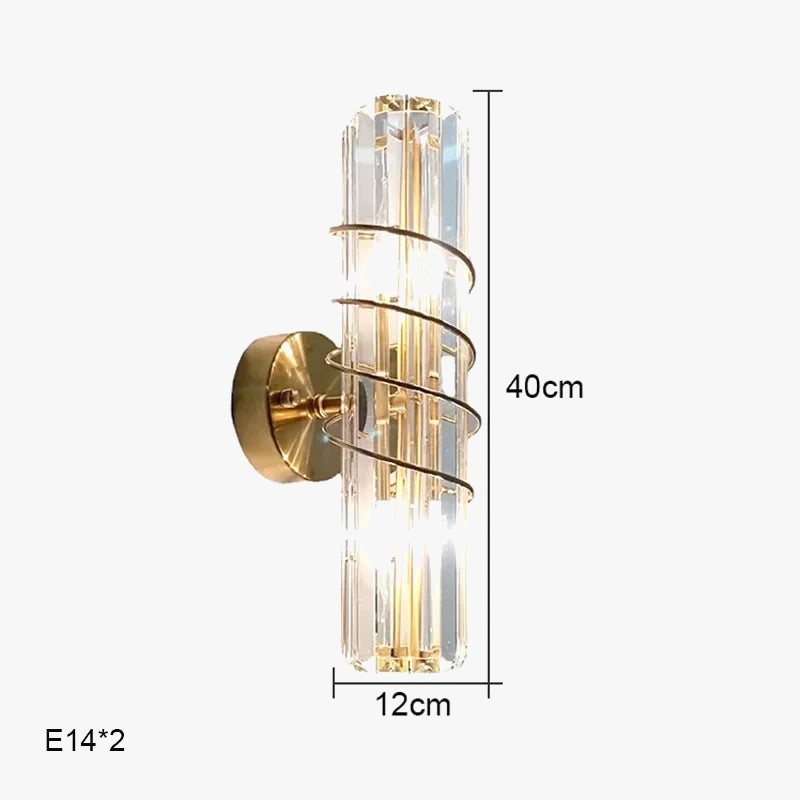 applique murale led post-moderne de luxe en cristal simple