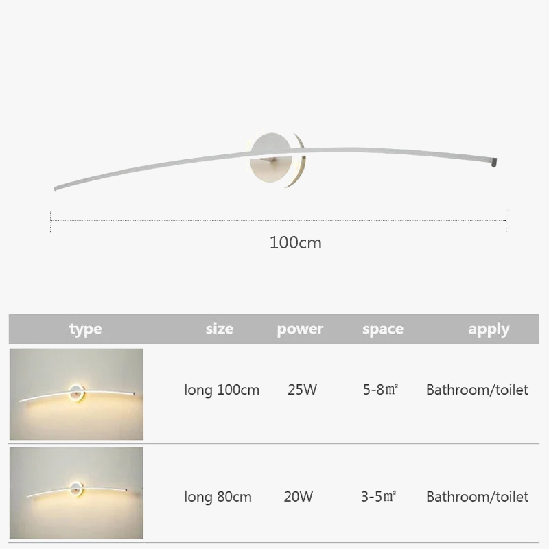 applique murale à led pour décoration intérieure moderne