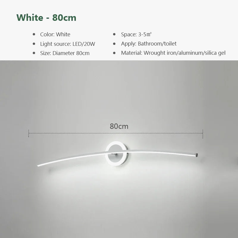 applique murale à led pour décoration intérieure moderne