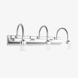 Applique murale LED pour miroir et salle de bain avec lampe dirigeable en verre