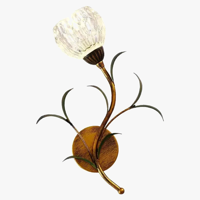 applique murale à led rétro avec fleurs pour décoration élégante