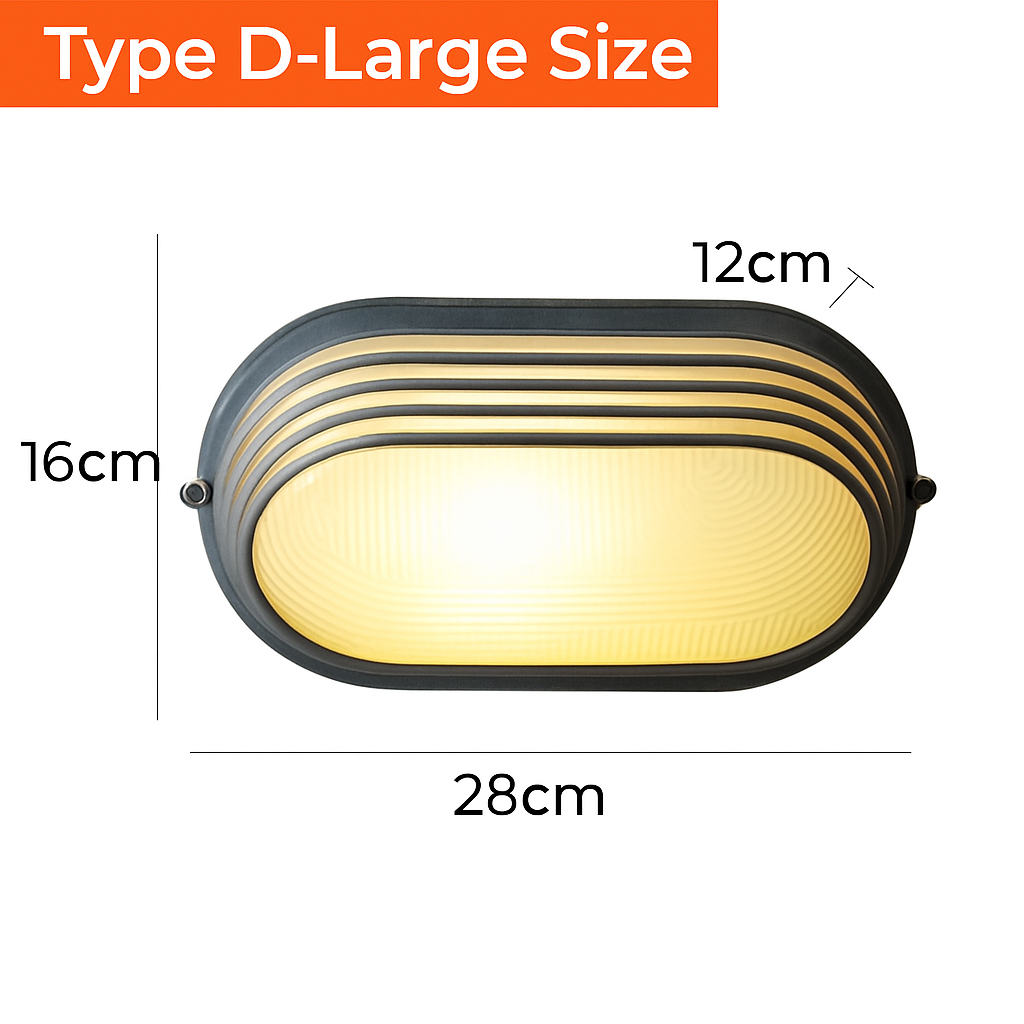 Applique murale LED rétro extérieure E27 industrielle Vintage IP65 étanche en verre