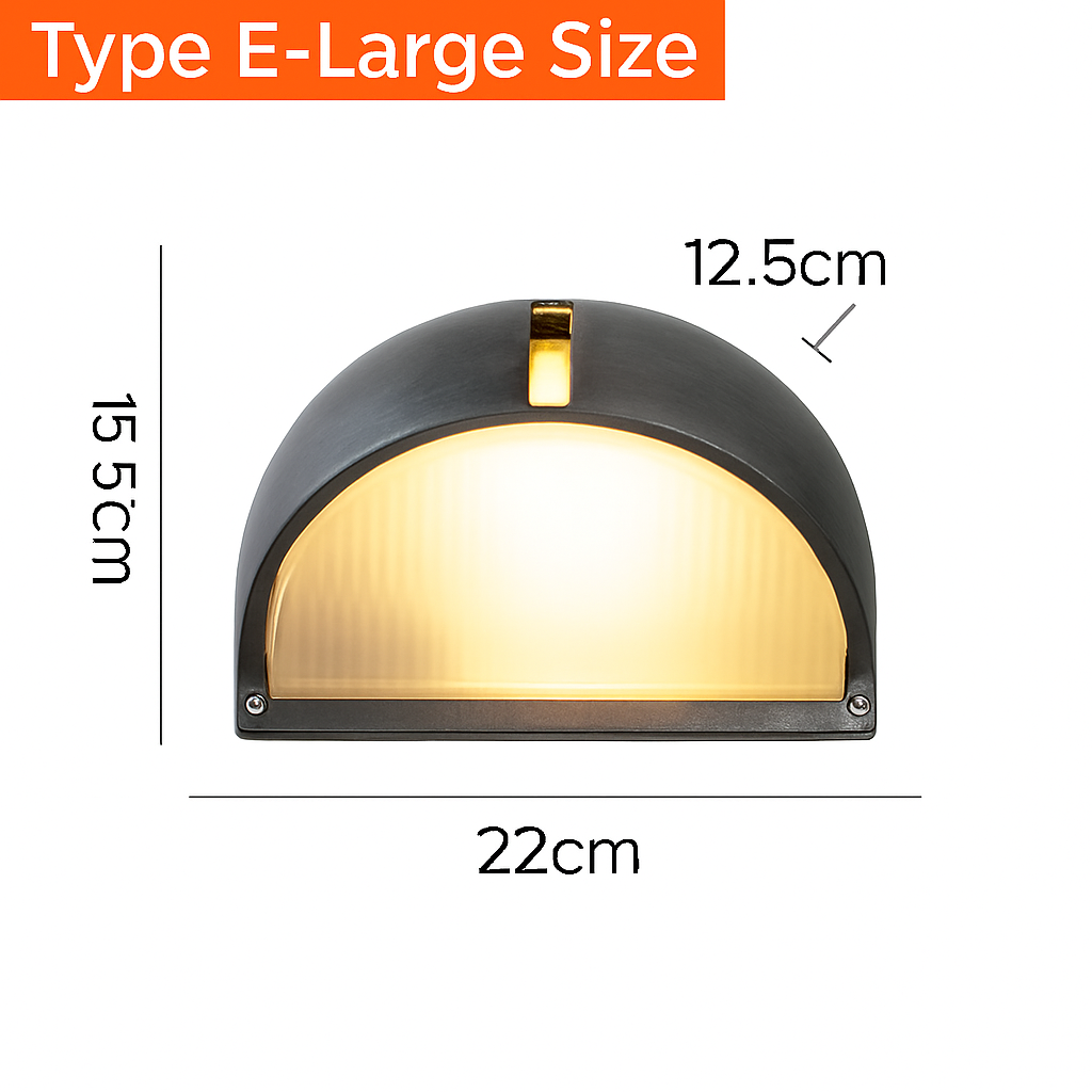 Applique murale LED rétro extérieure E27 industrielle Vintage IP65 étanche en verre