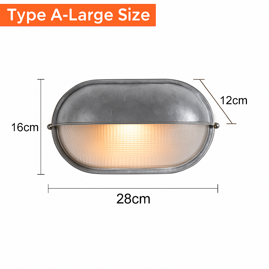 Applique murale LED rétro extérieure E27 industrielle Vintage IP65 étanche en verre