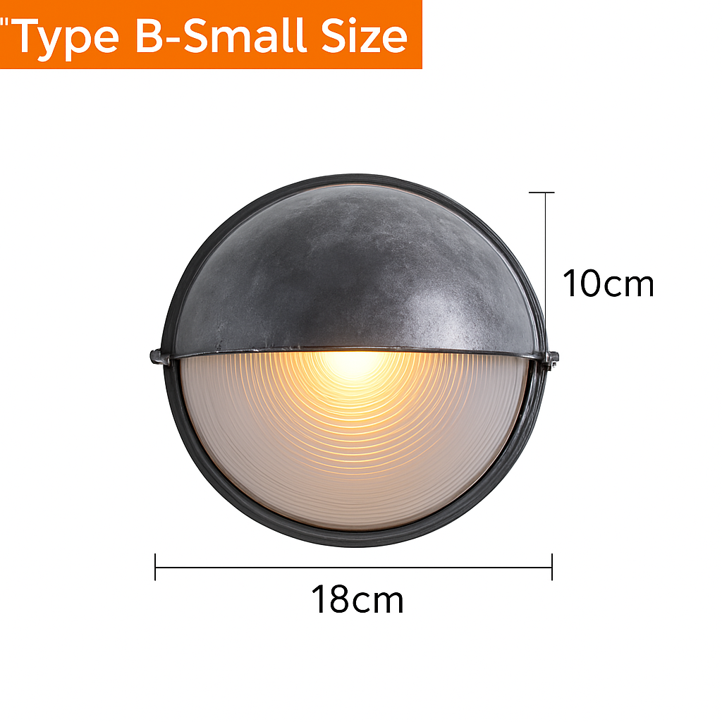 Applique murale LED rétro extérieure E27 industrielle Vintage IP65 étanche en verre