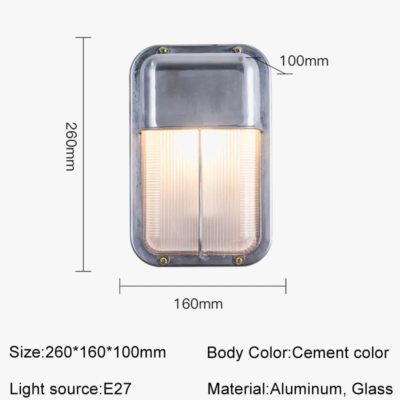 applique murale led rétro imperméable en aluminium idéale pour extérieur et intérieur