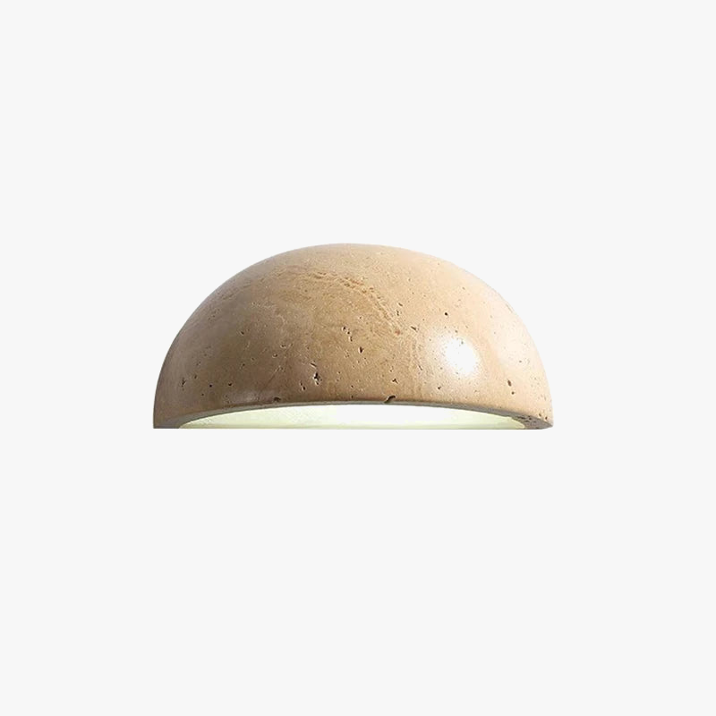 applique murale led rétro semi-circulaire en travertin naturel pour décoration