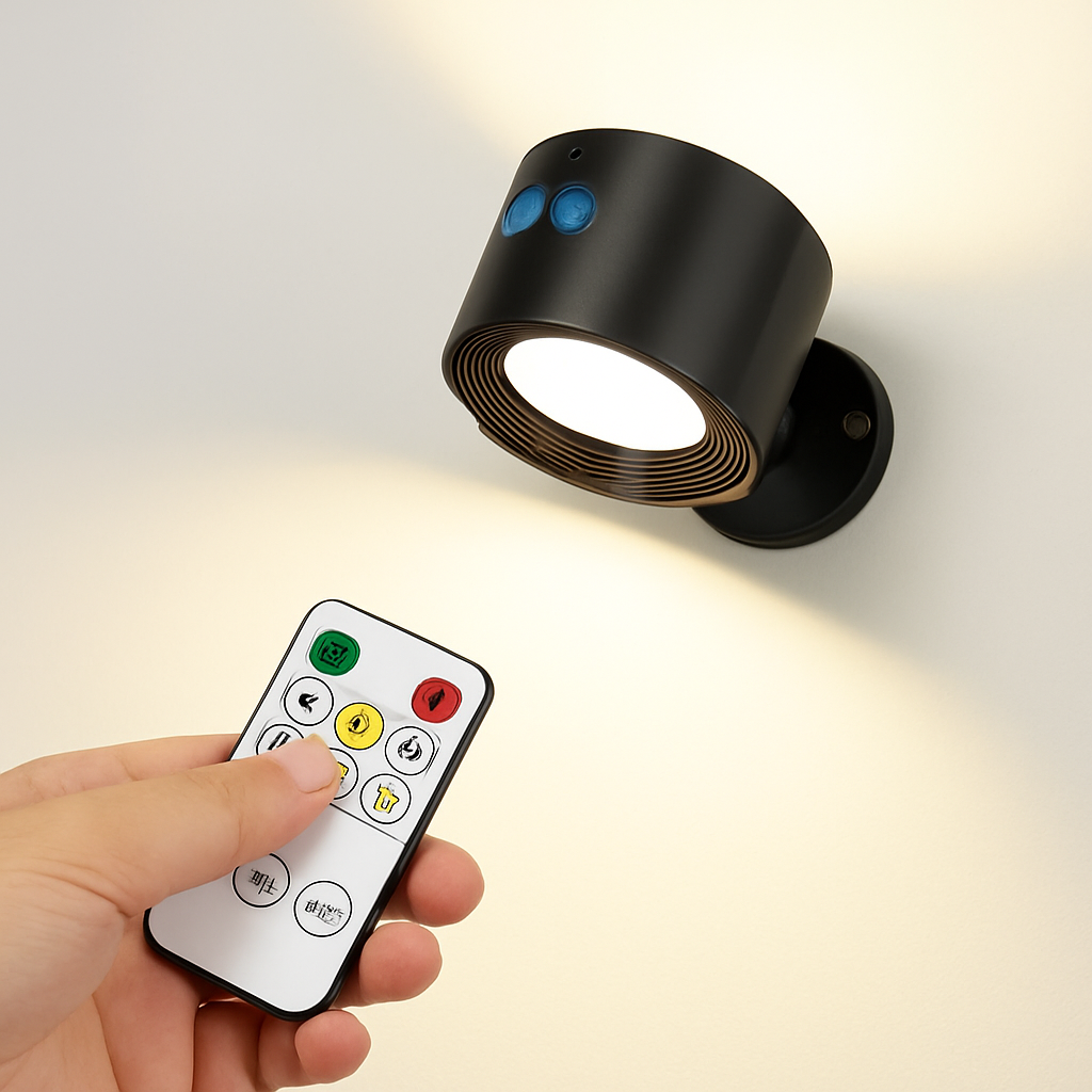 Applique murale LED rechargeable avec télécommande tactile