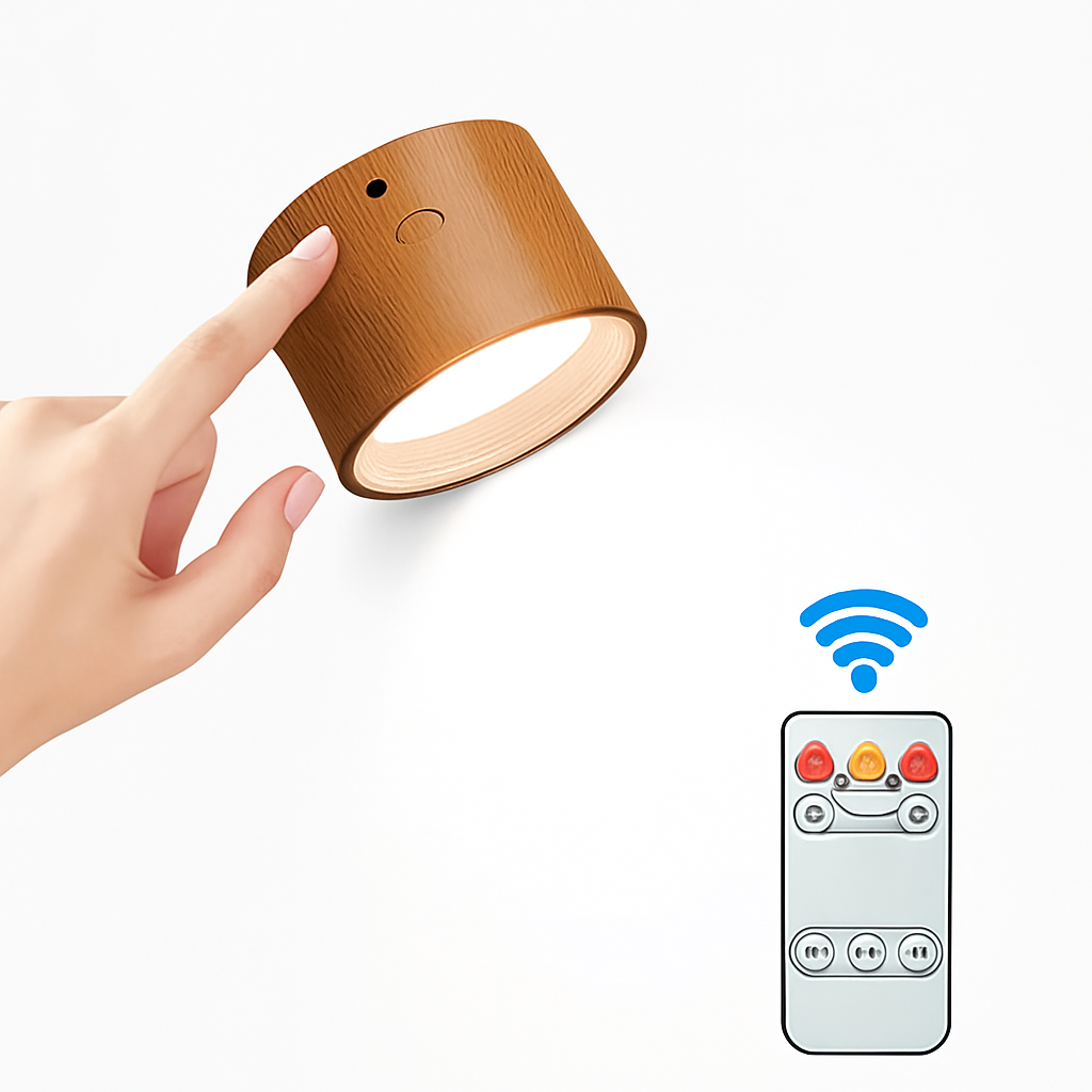 Applique murale LED rechargeable avec télécommande tactile