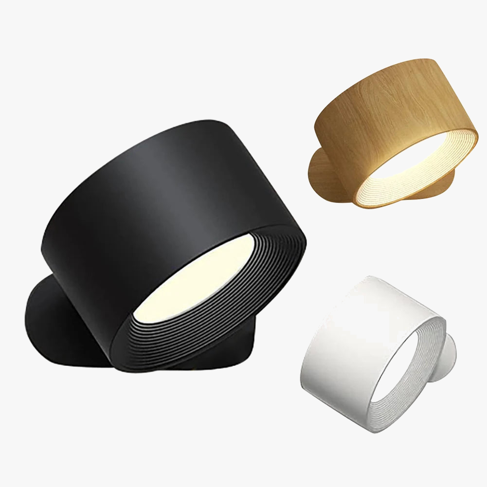 applique murale led rechargeable usb rotation 360° boule magnétique dimmable tactile