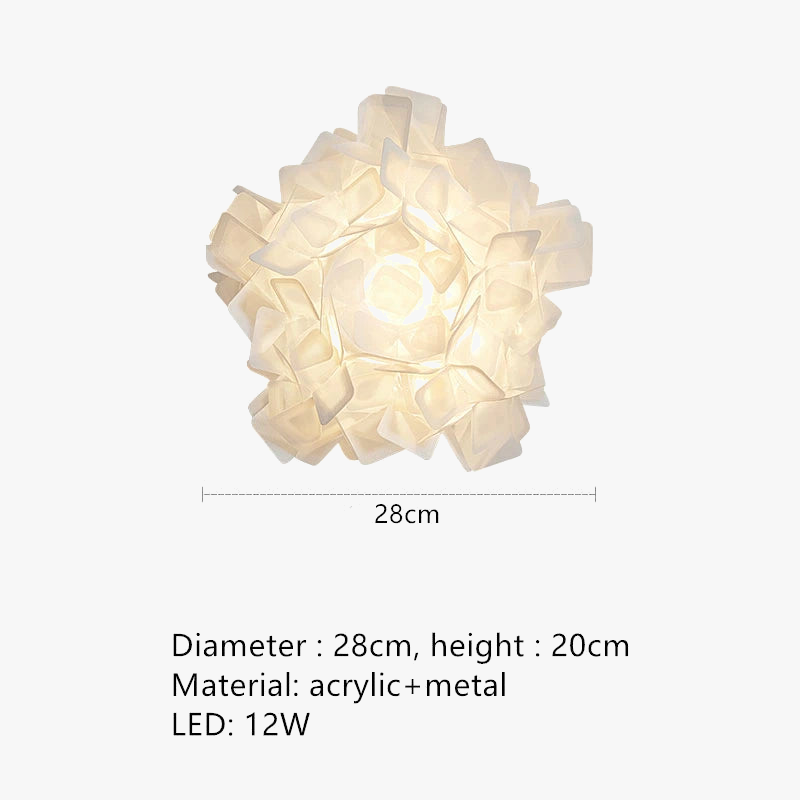 applique murale led romantique en acrylique pour un éclairage moderne