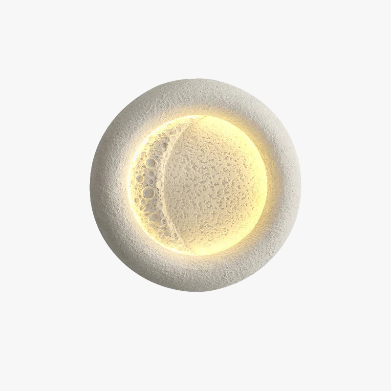 applique murale led ronde en forme de lune design art déco interchangeable