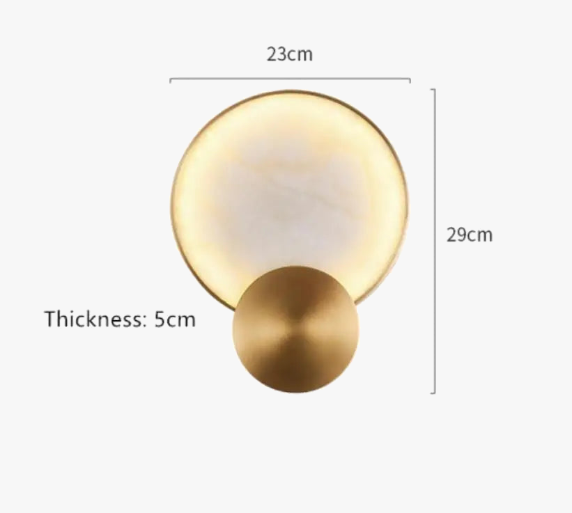 applique murale led ronde en marbre naturel design moderne pour intérieur