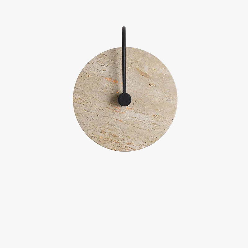 applique murale led ronde en pierre métal noir pour hôtel boutique escaliers