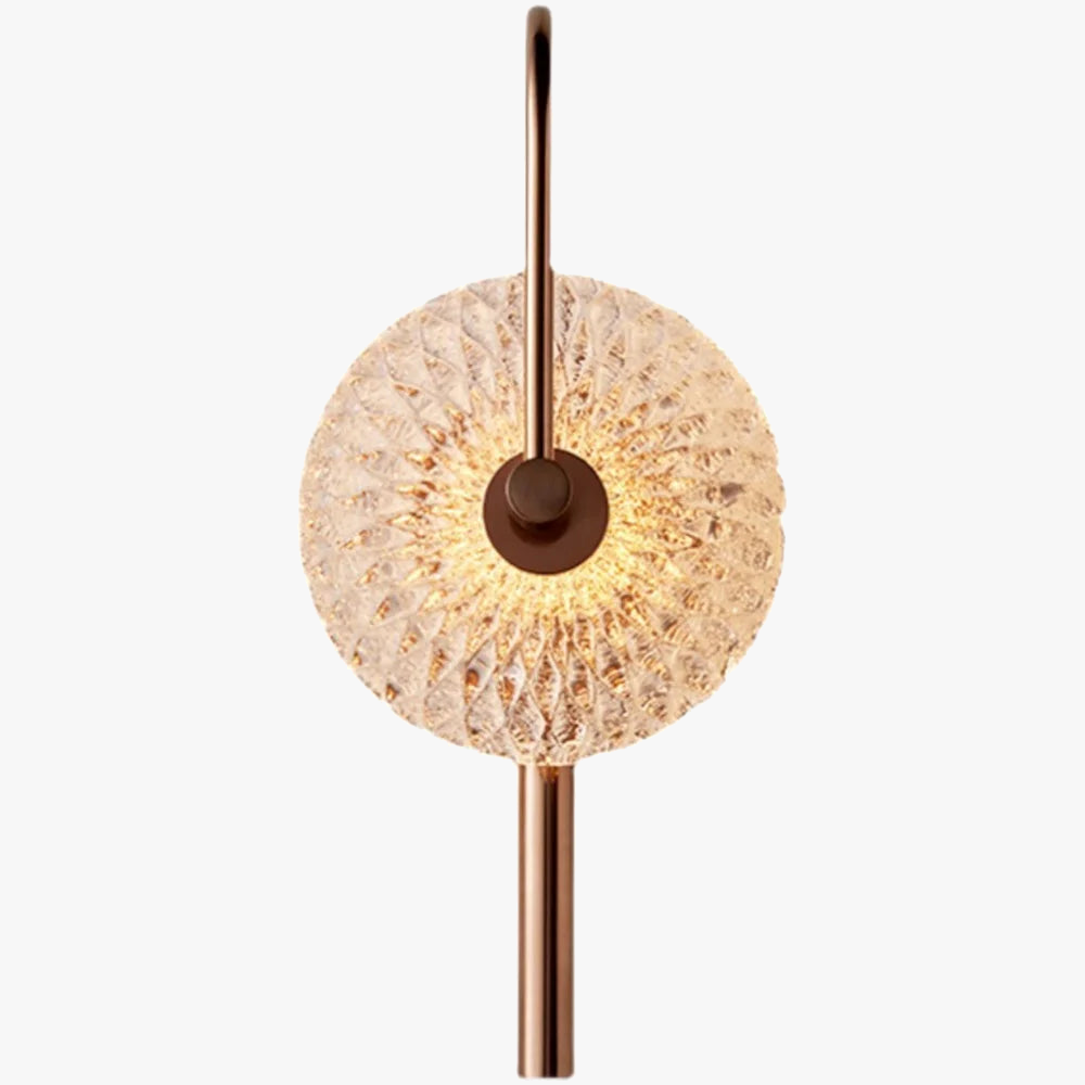 applique murale led ronde en verre de luxe pour éclairage artistique