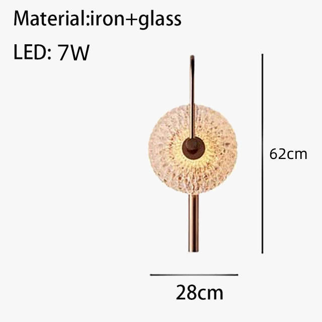 applique murale led ronde en verre pour ambiance cosy