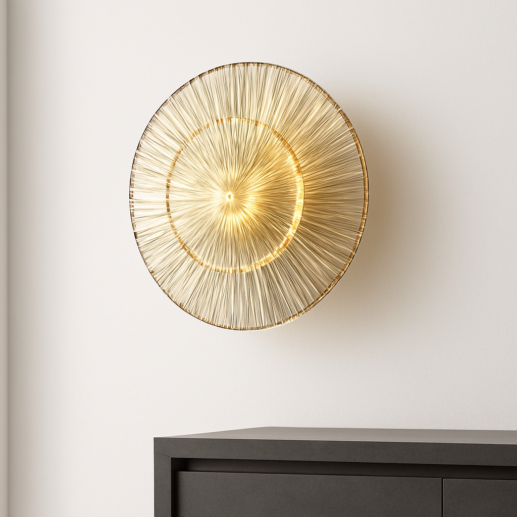applique murale led ronde en verre pour intérieur moderne
