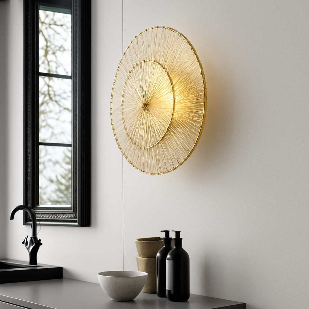 applique murale led ronde en verre pour intérieur moderne