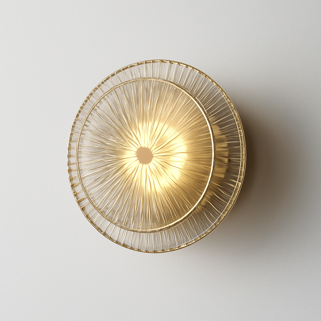 applique murale led ronde en verre pour intérieur moderne