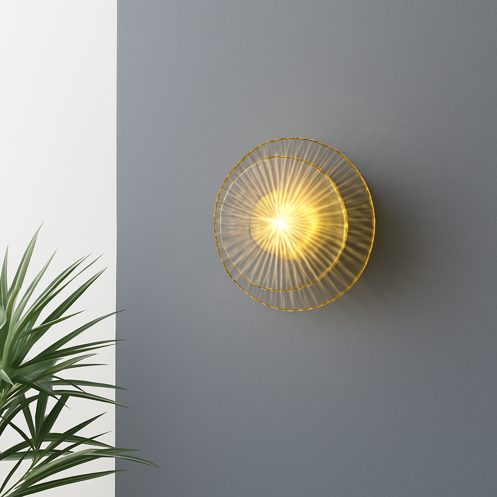 applique murale led ronde en verre pour intérieur moderne