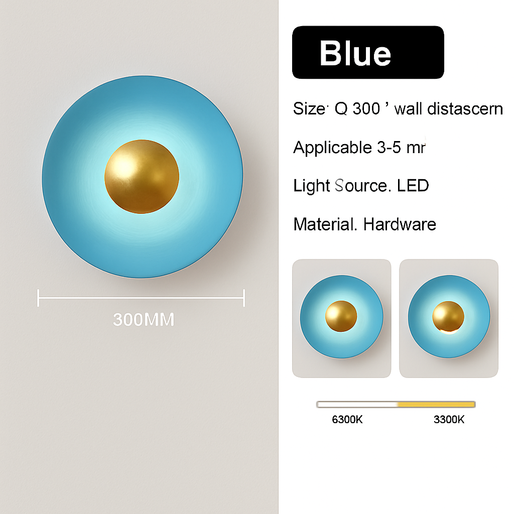 applique murale led ronde moderne pour décoration intérieure éclairage élégant