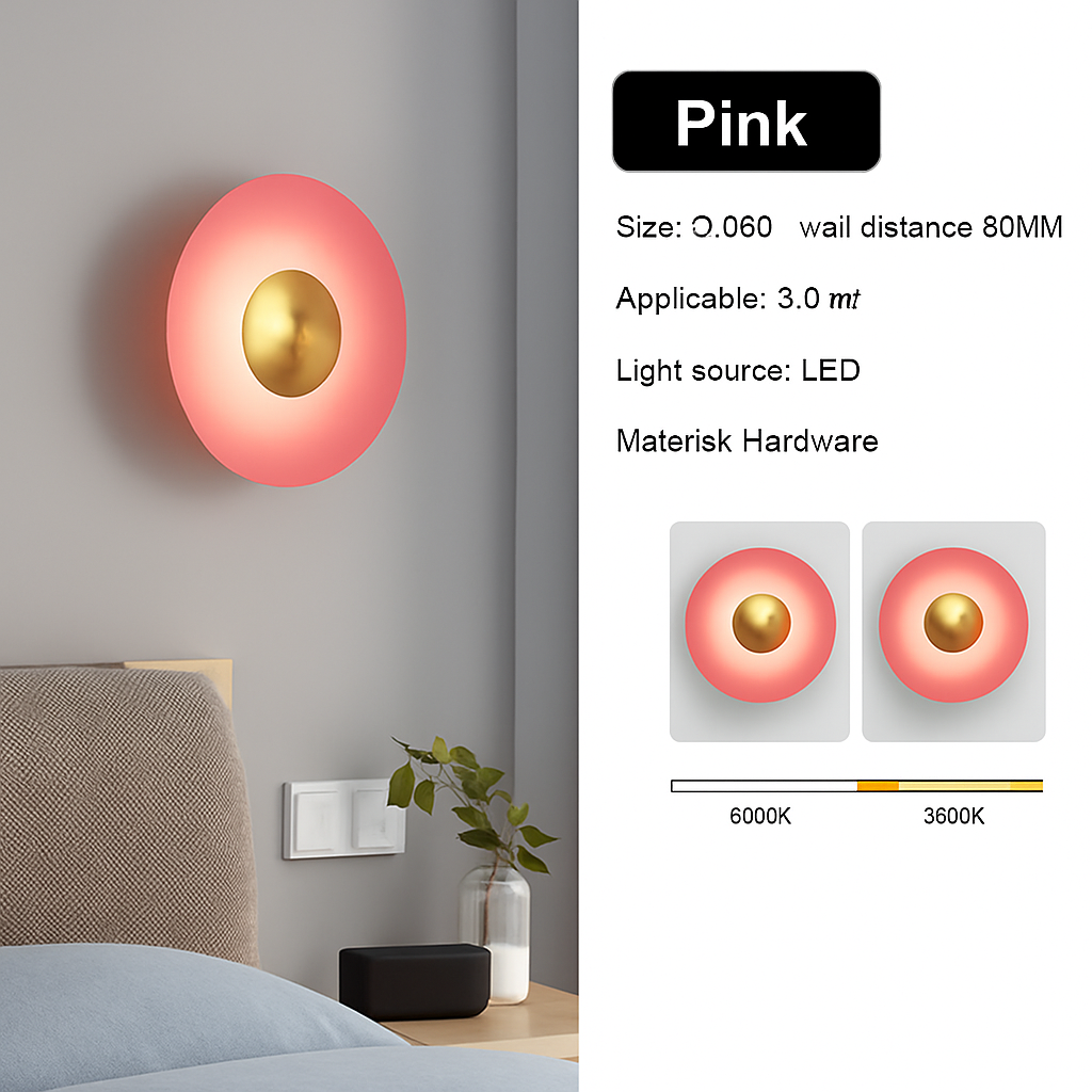applique murale led ronde moderne pour décoration intérieure éclairage élégant
