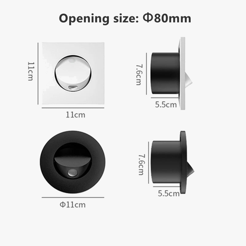 applique murale led rotative à 360 degrés avec interrupteur pliable