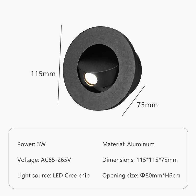 applique murale led rotative à 360 degrés avec interrupteur pliable