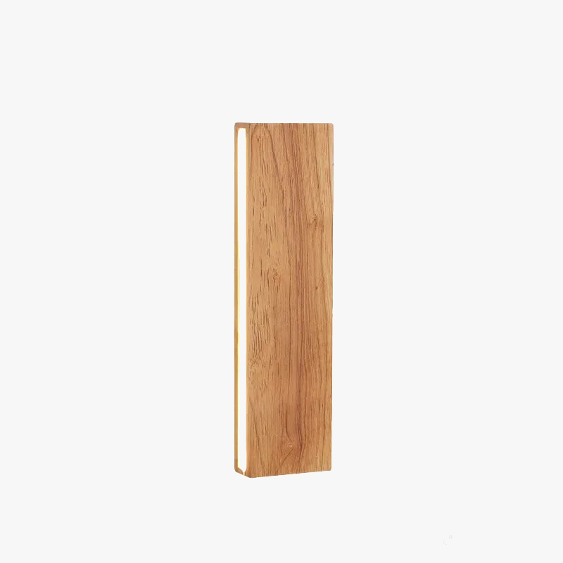 Applique murale LED rotative en bois