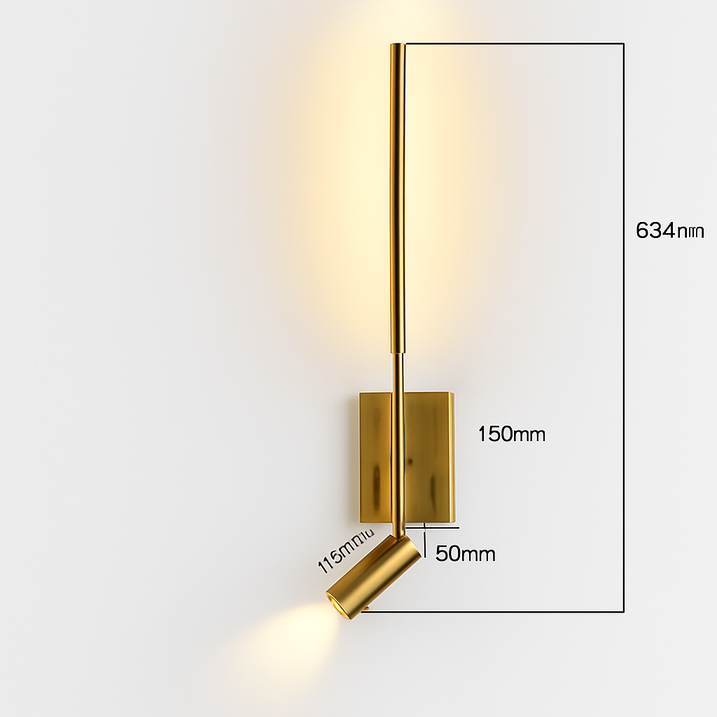 Applique murale Led rotative longue et minimaliste moderne