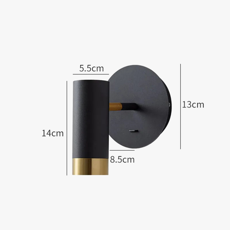 applique murale led rotative moderne avec éclairage intérieur réglable