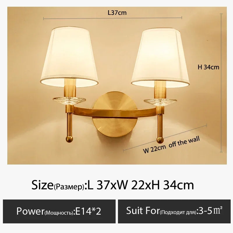 applique murale led simple style européen pour hôtel villa